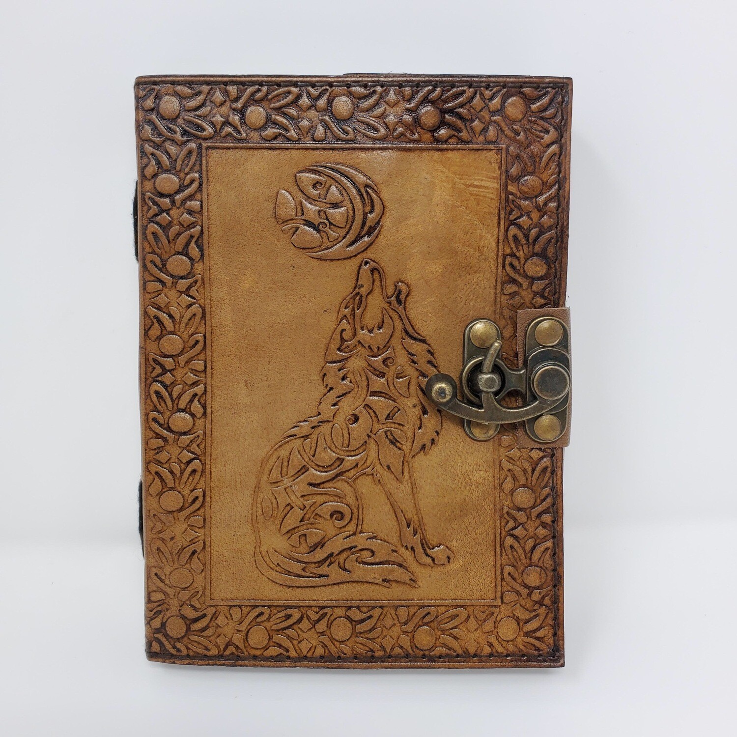 CELTIC WOLF MOON LEATHER JOURNAL