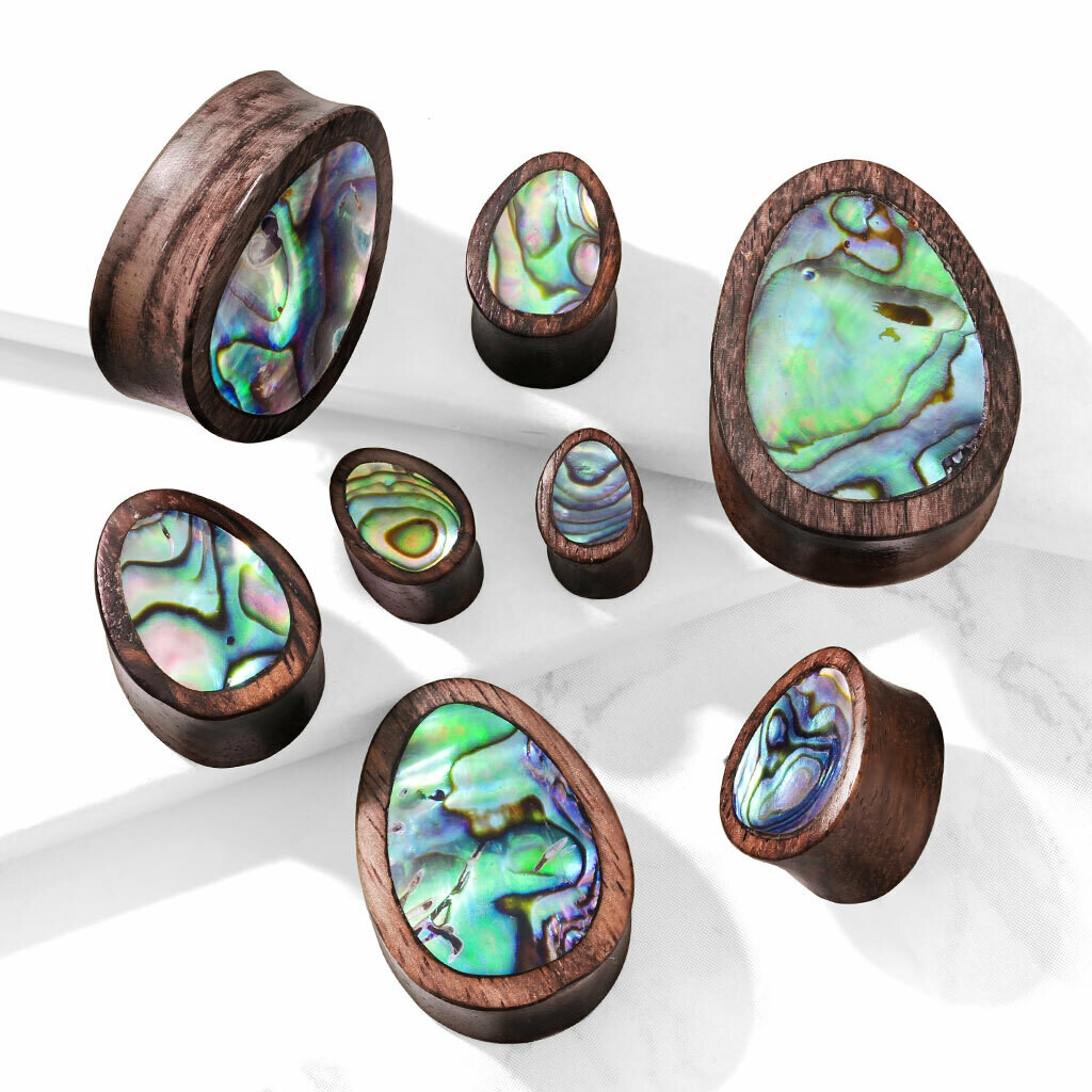 ABALONE WOOD TEAR DROPS