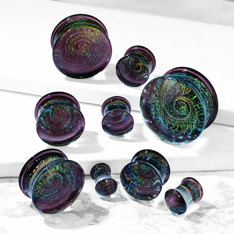PURP GALAXY GLASS PLUGS