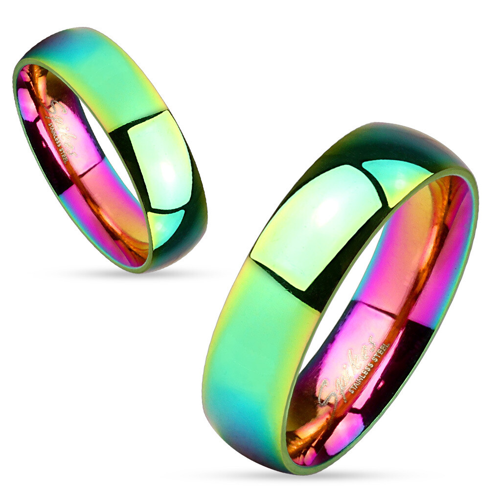 316L GLOSSY RAINBOW RING