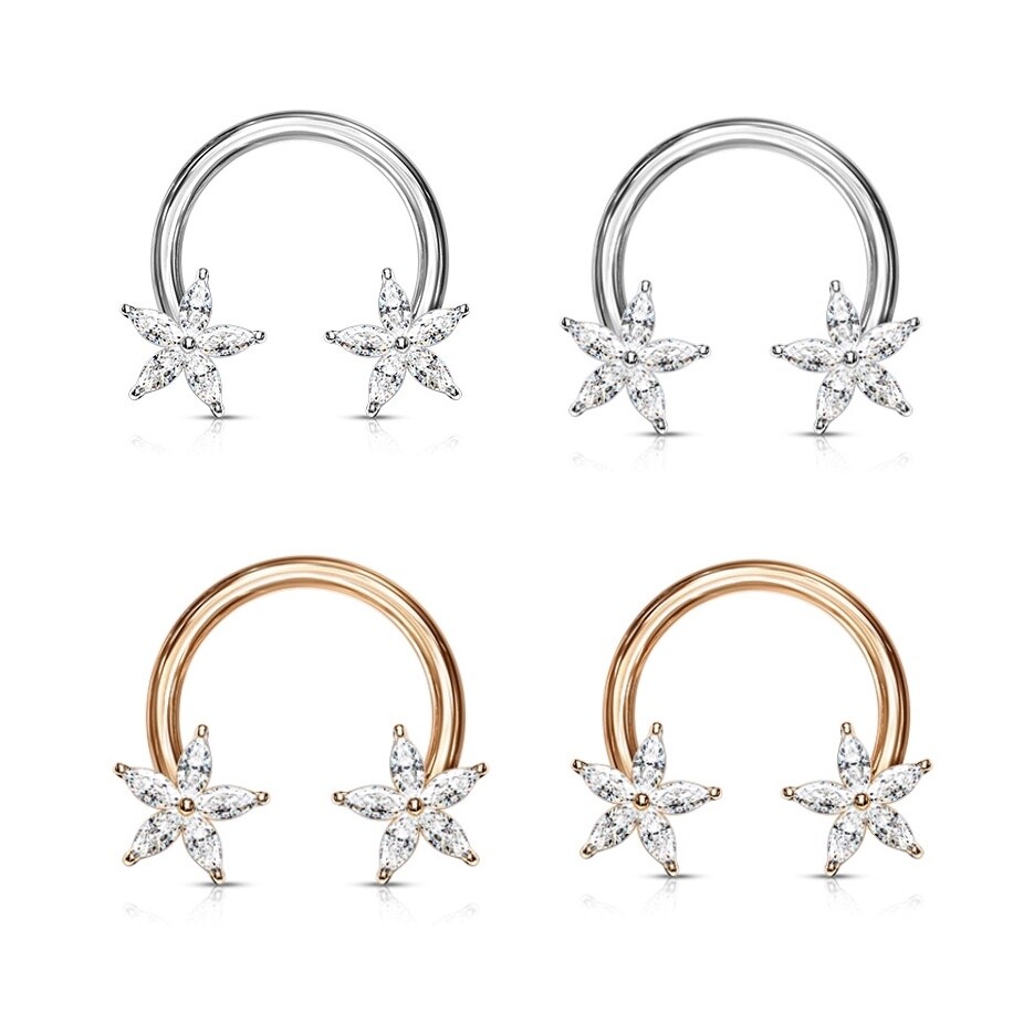 14G 1/2&quot; CZ FLOWER HORSE