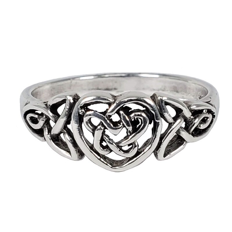 925 CELTIC HEART RING