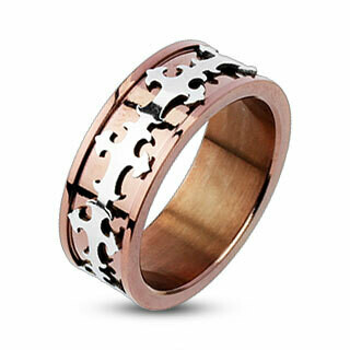 316L ROYAL CROSS COPPER IP RING