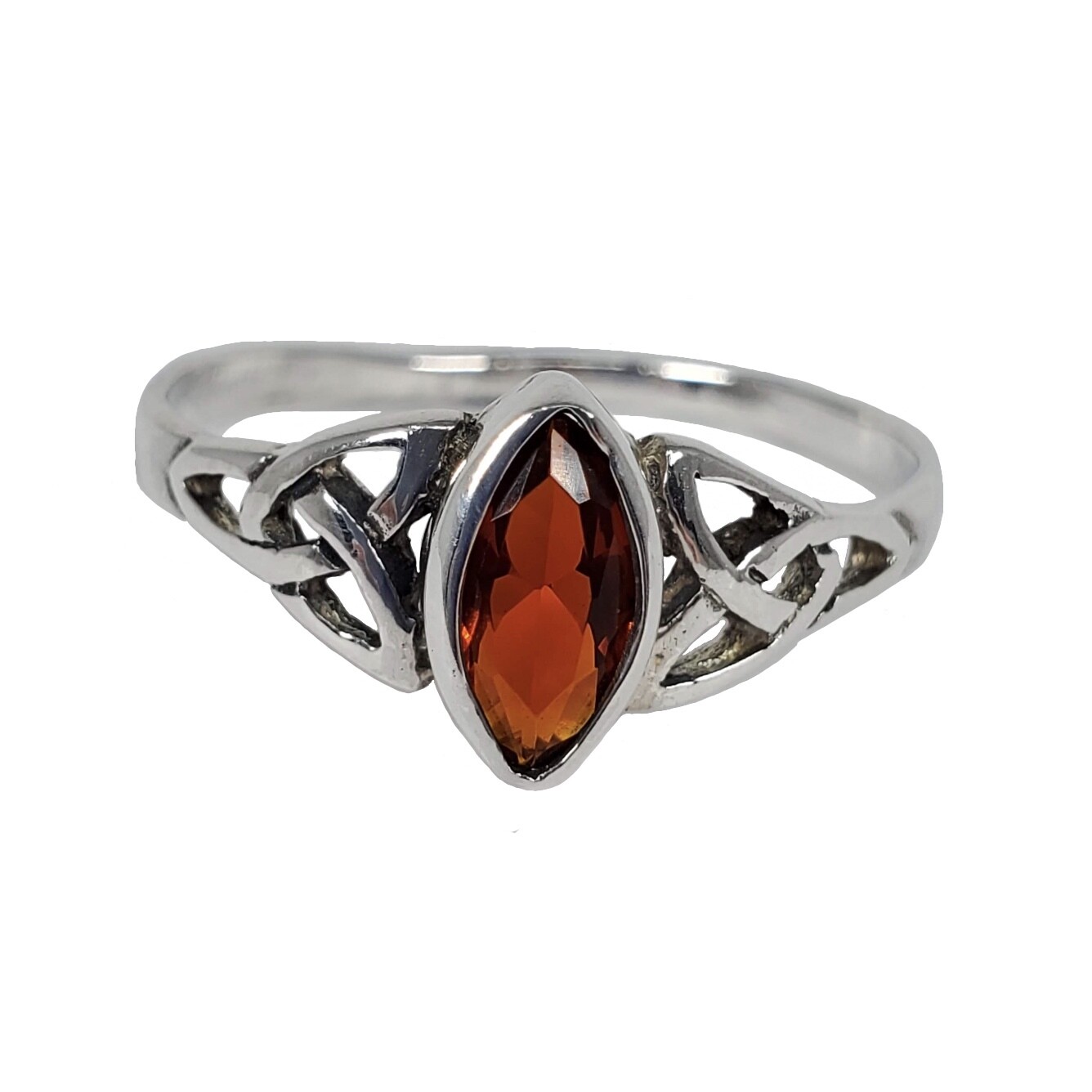 925 RED MARQUISE CZ CELTIC RING