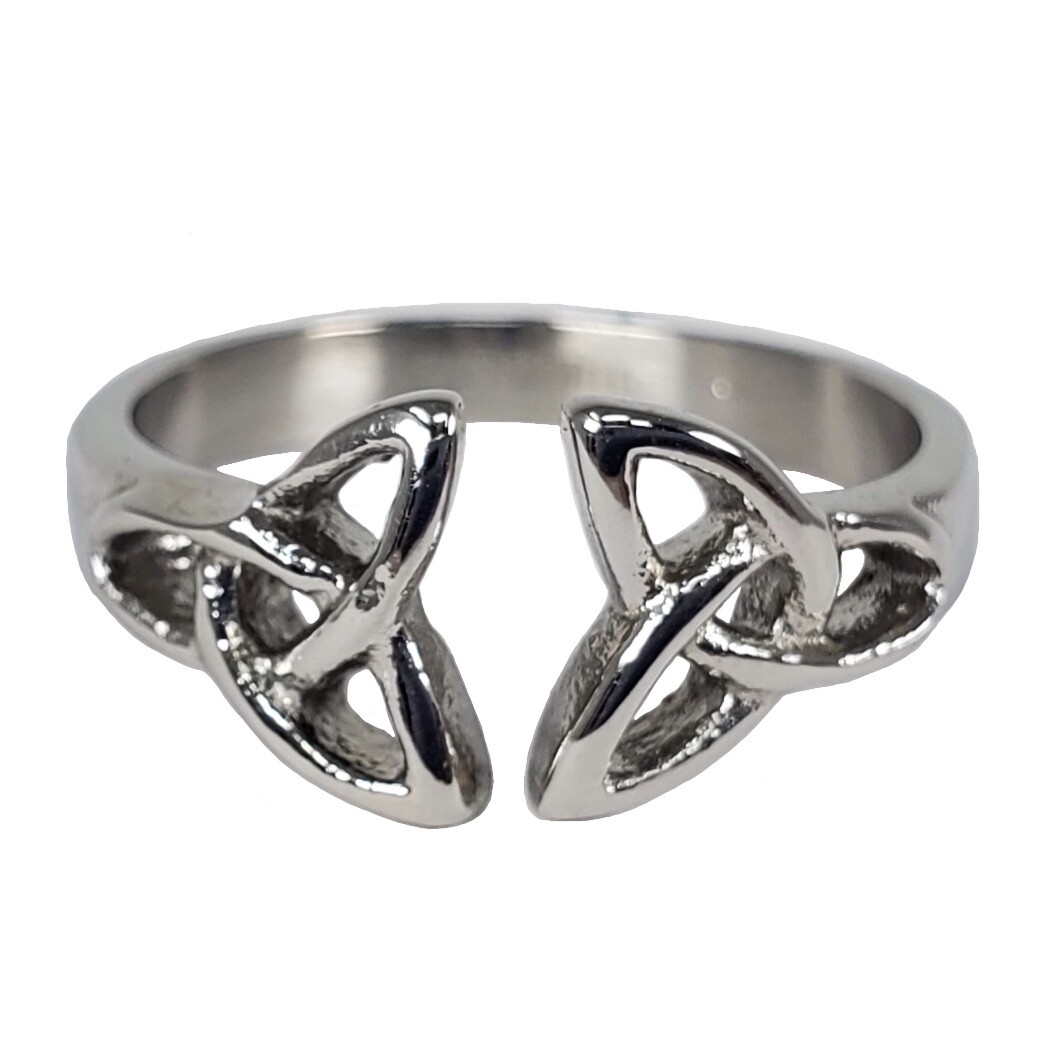 316L DUELING TRIQUETRAS RING