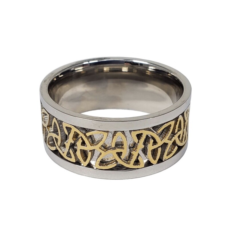316L GOLD/SILVER TRIQUETRA RING