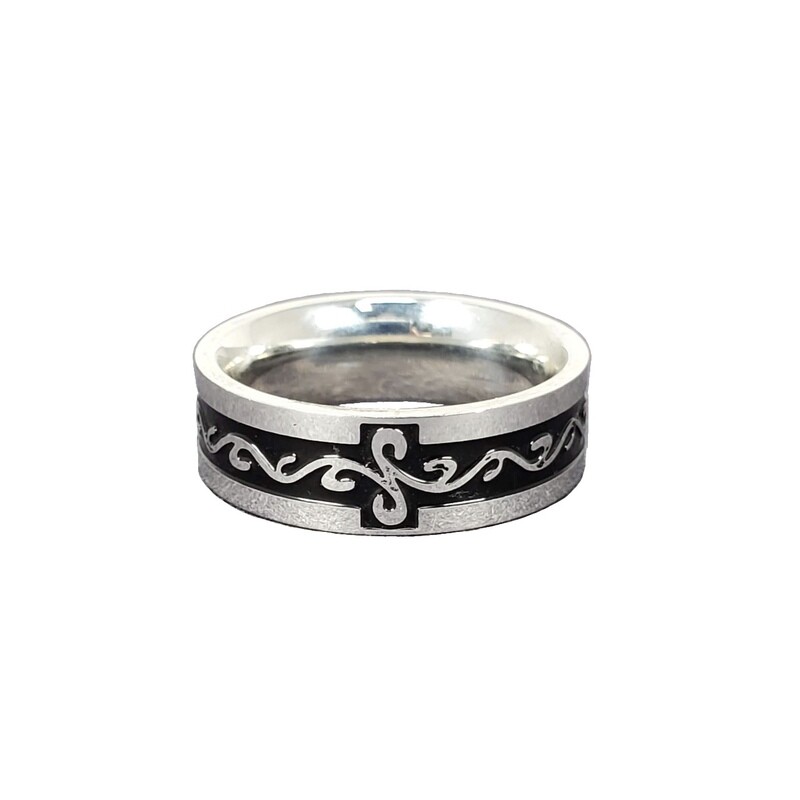 316L BLACK TRIBAL RING 5