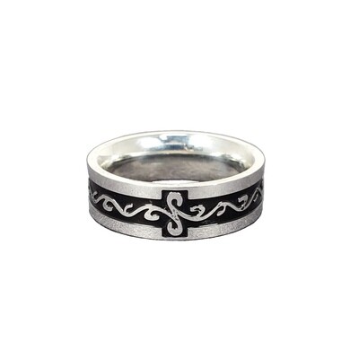 316L BLACK TRIBAL RING 5