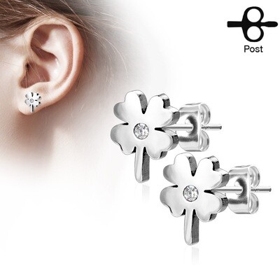 SHAMROCK STUD EARRINGS