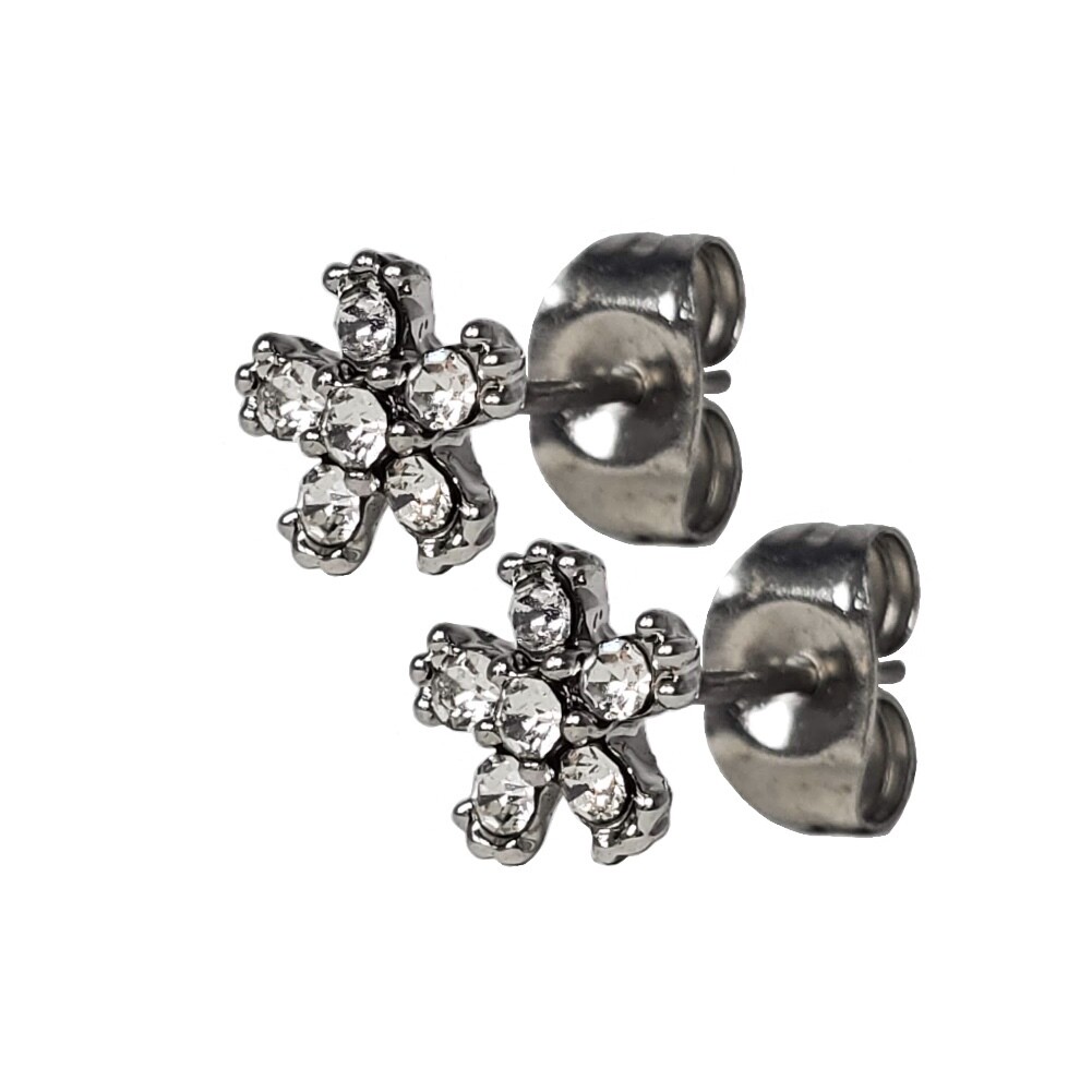 6CZ FLOWER EARRINGS
