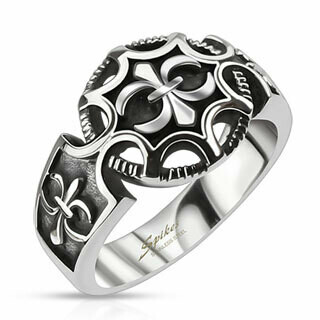 316L FLEUR DE LIS SEAL RING