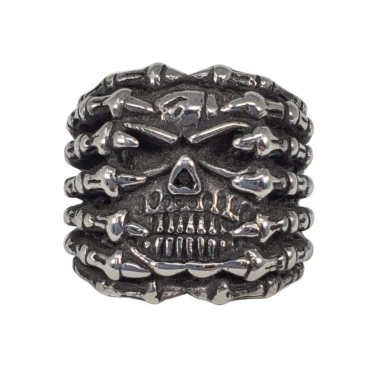 316L SKELETON SKULL RING