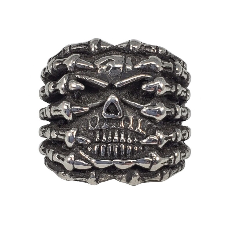 316L SKELETON SKULL RING