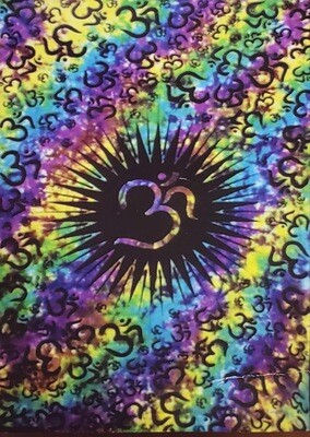 TIE DYE OM TAPESTRY