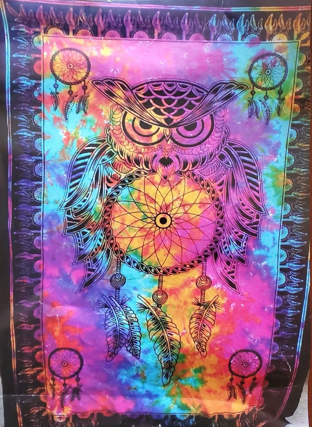OWL DREAMCATCHER TAPESTRY