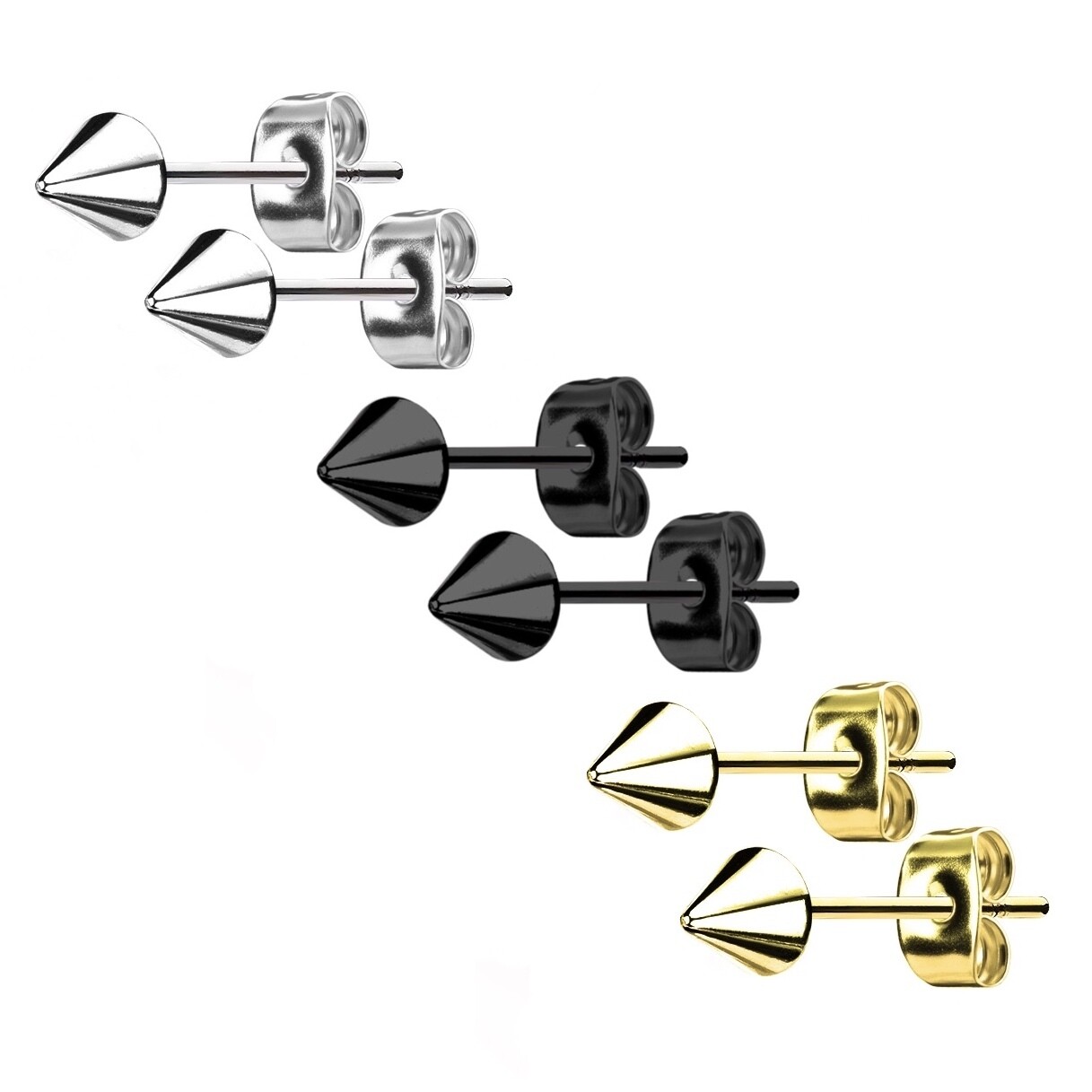 4MM CONE EARRINGS