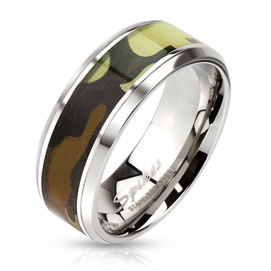 316L CAMO INLAY RING