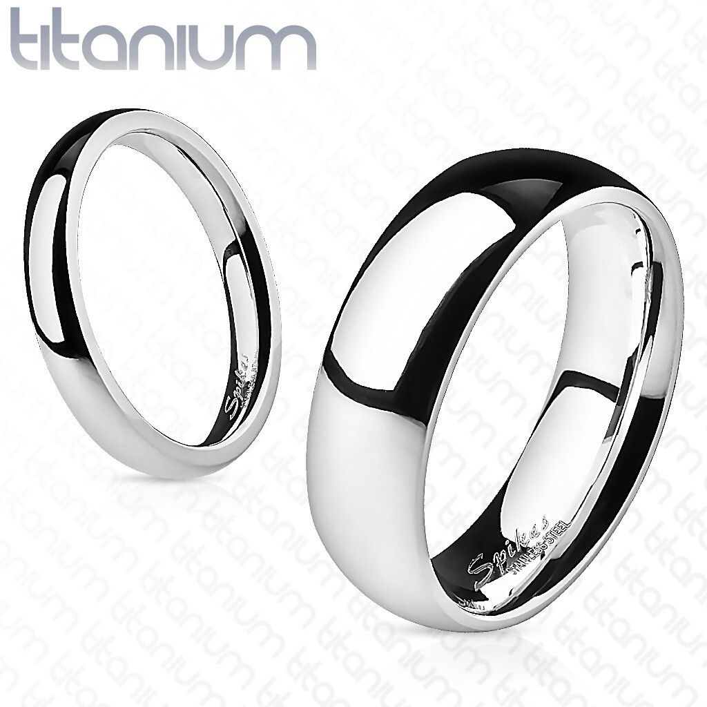 GR23 SOLID TITAN GLOSSY SILVER RING