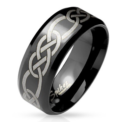 316L TRIBAL KNOTS ENGRAVED RING