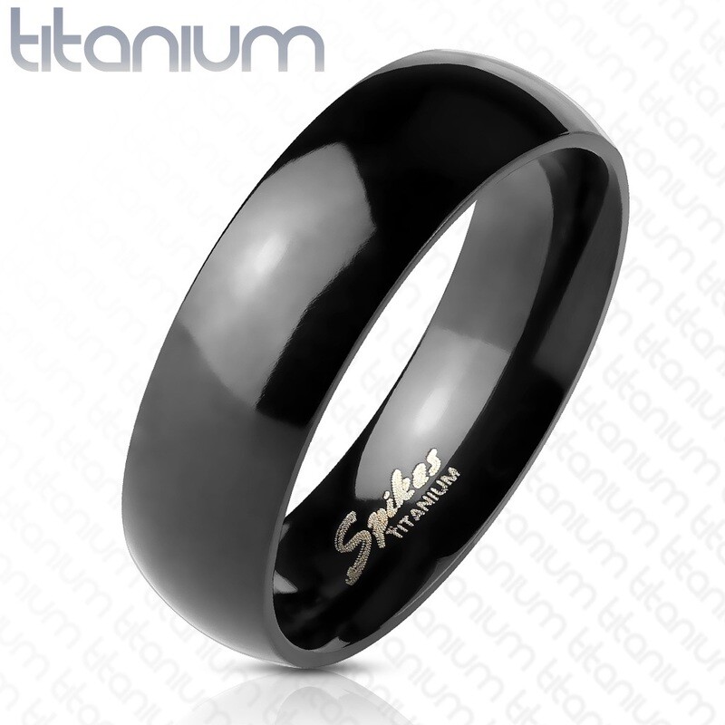 GR23 SOLID TITAN GLOSSY BLACK RING