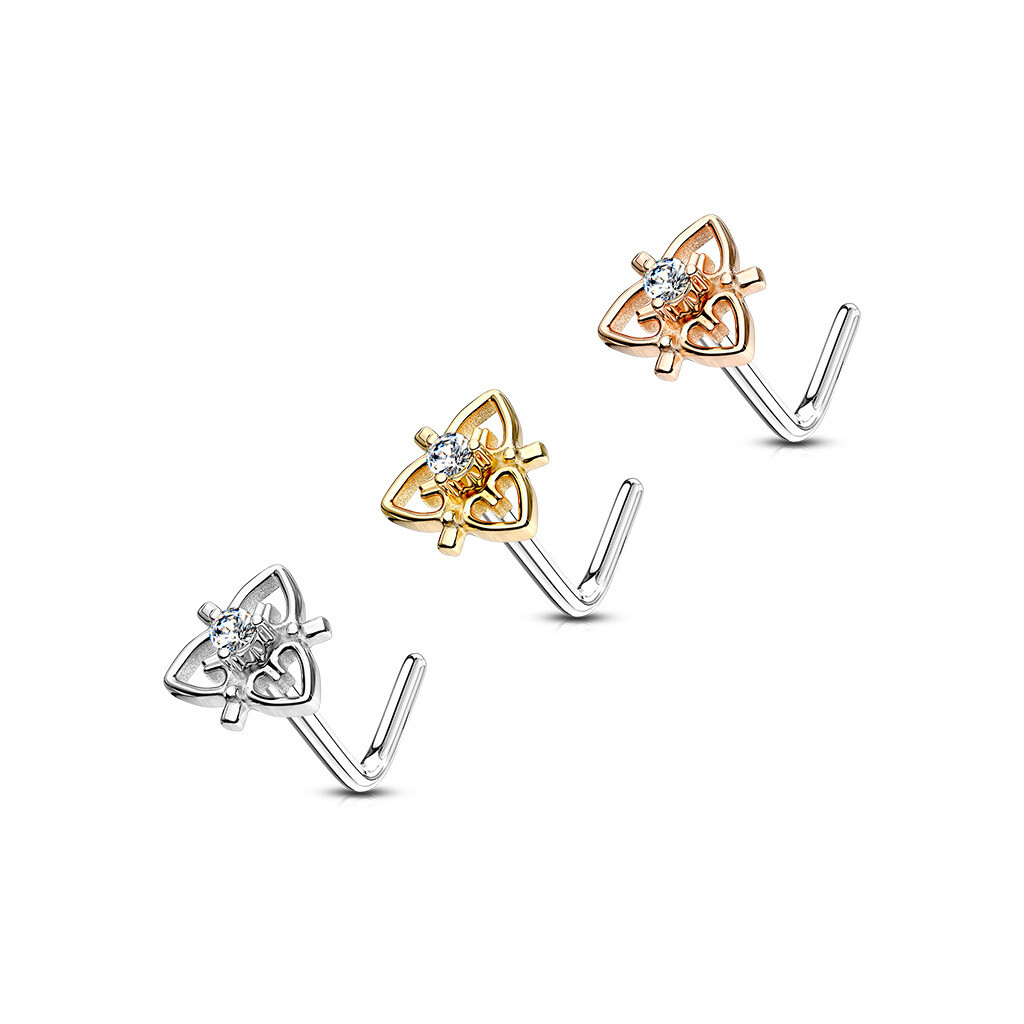 3PK HEART FILIGREE L-BEND 316L
