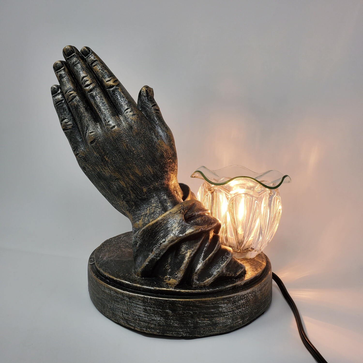 PRAYING HANDS CERAMIC ADJUST LAMP