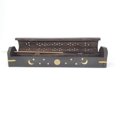 BLACK CELESTIAL WOODEN COFFIN BLACK CELESTIAL WOODEN COFFIN