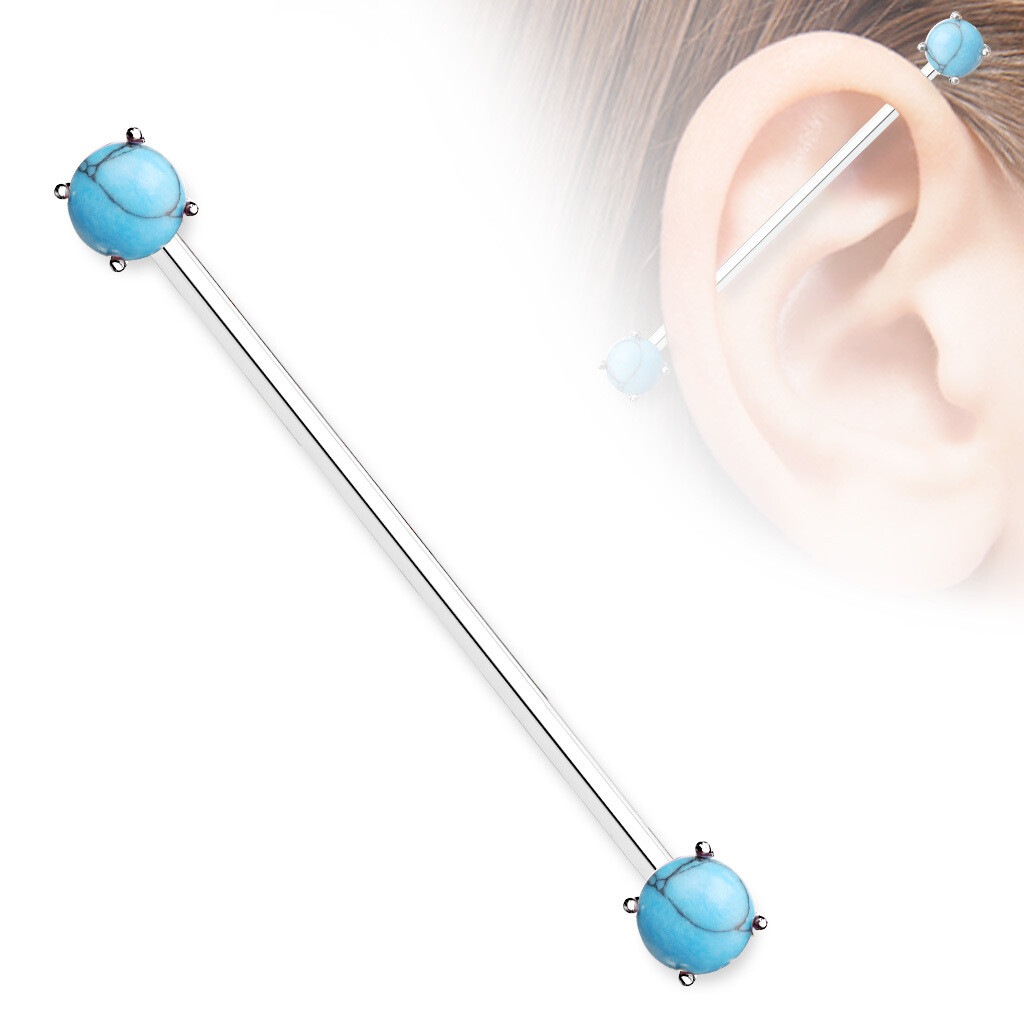 14G TURQUOISE ENDS 1&amp;1/2&quot; BAR