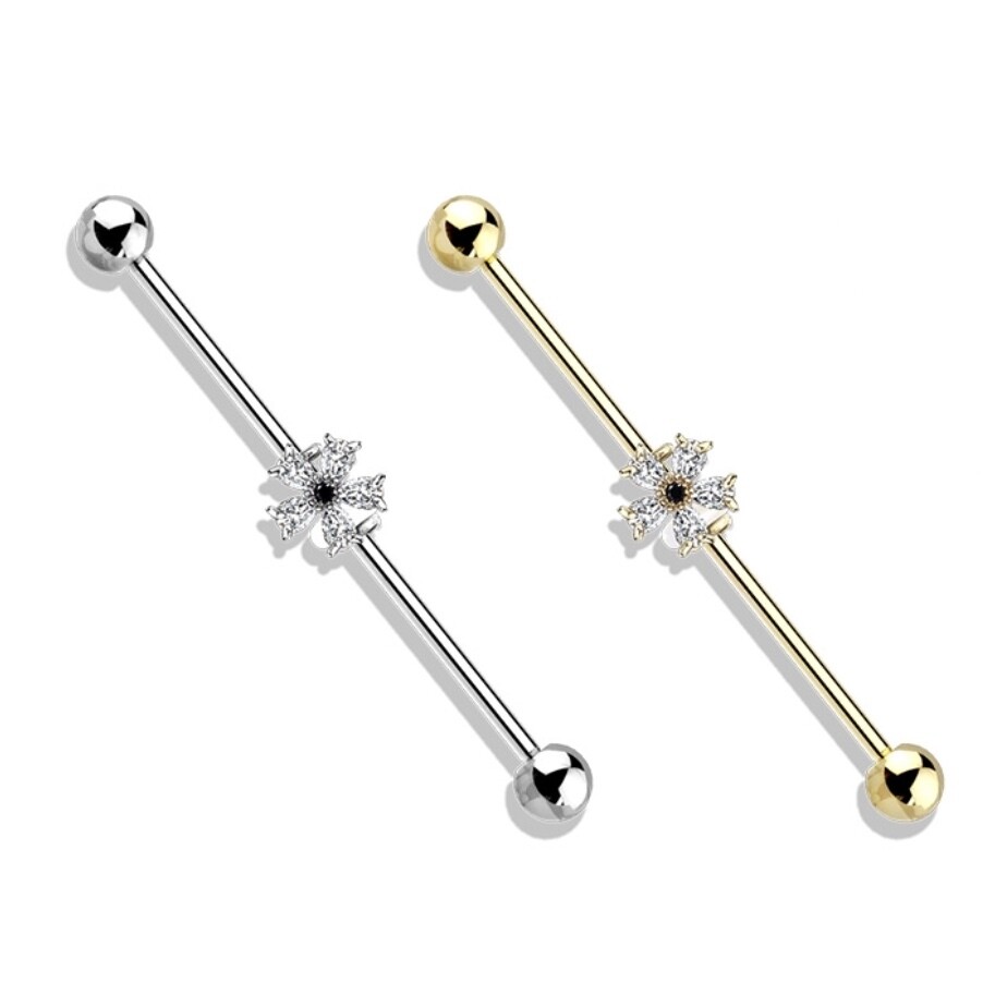 14G CZ FLOWER 1&amp;1/2&quot; BAR