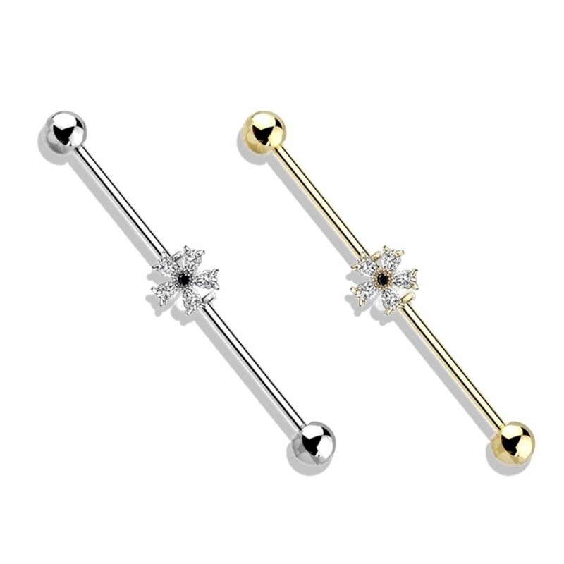 14G CZ FLOWER 1&amp;1/2" BAR