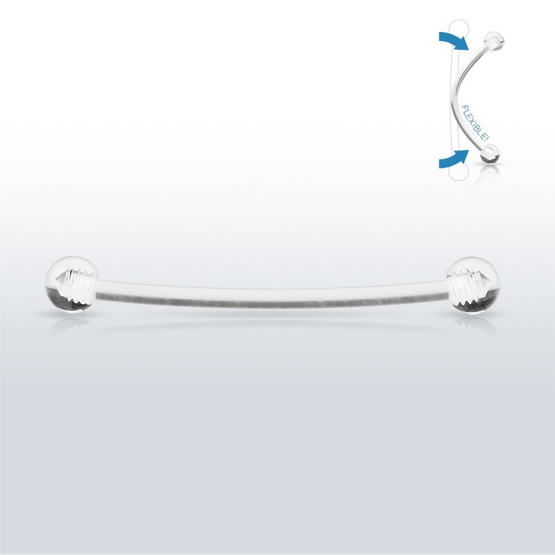 14G CLEAR BIOFLEX 1&amp;3/8" RETAINER BAR