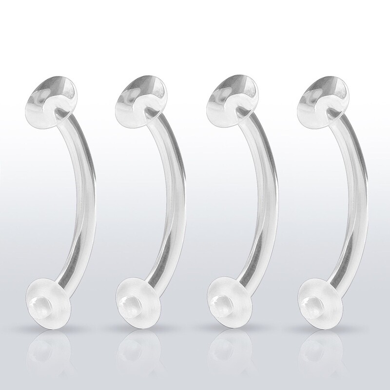 4PK EYEBROW RETAINER 16G