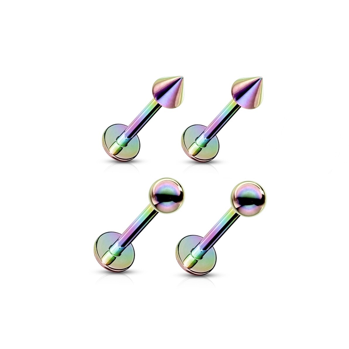 4PK RNBW BALL/SPIKE LAB 16G 5/16&quot;