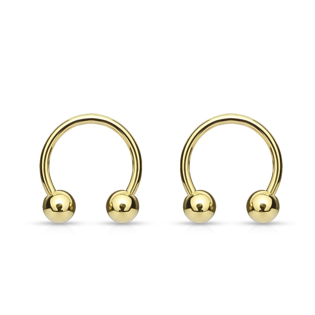 2PK GOLD PLT HORSESHOE