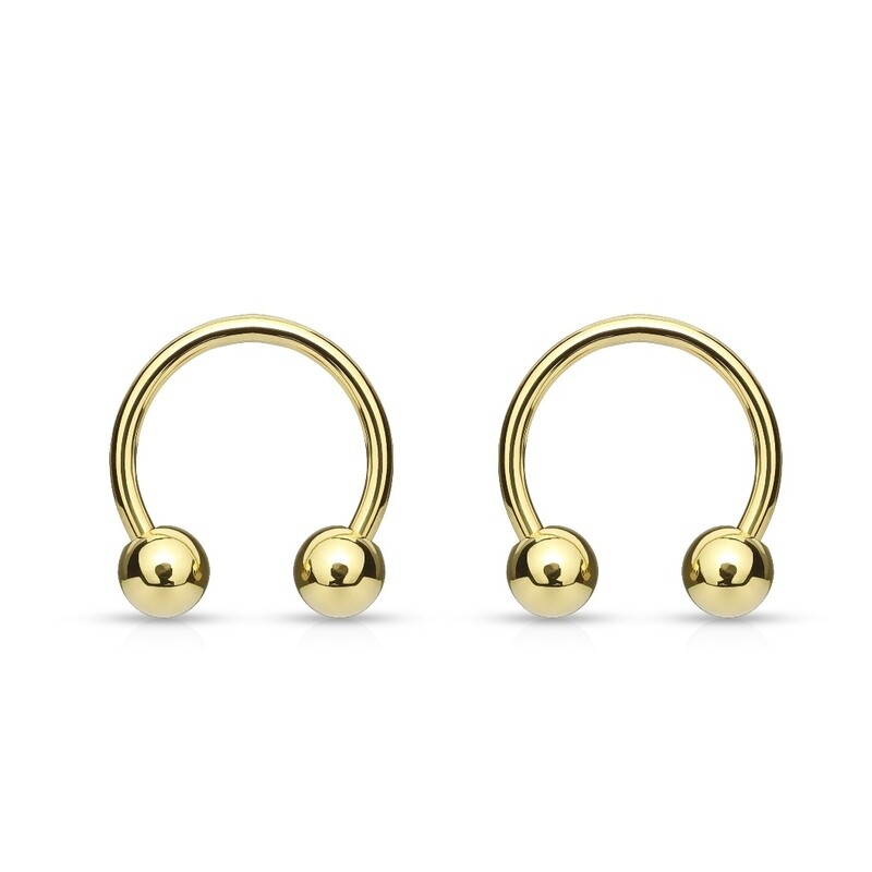2PK GOLD PLT HORSESHOE