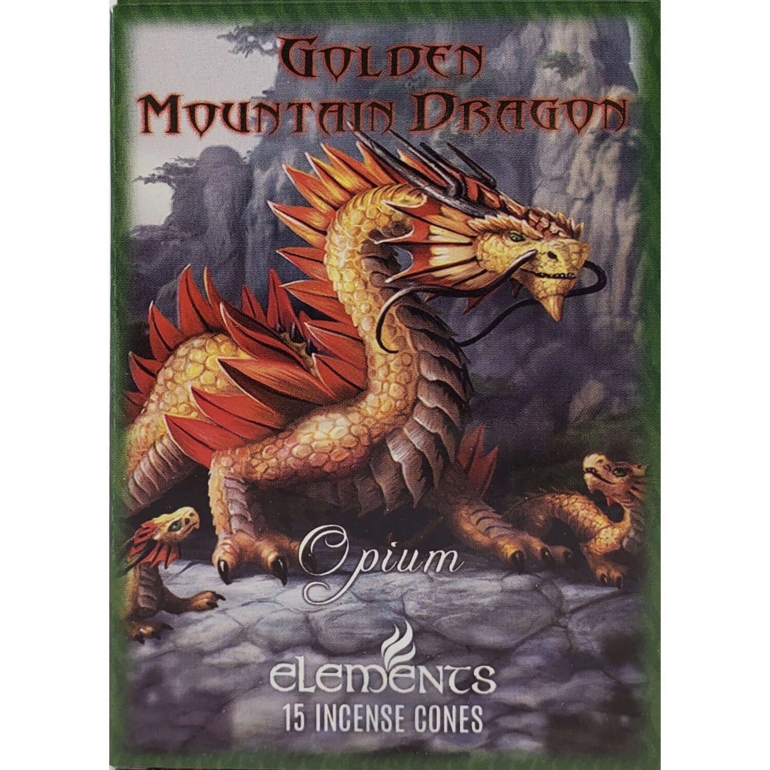 GOLDEN MOUNTAIN DRAGON INCENSE CONES