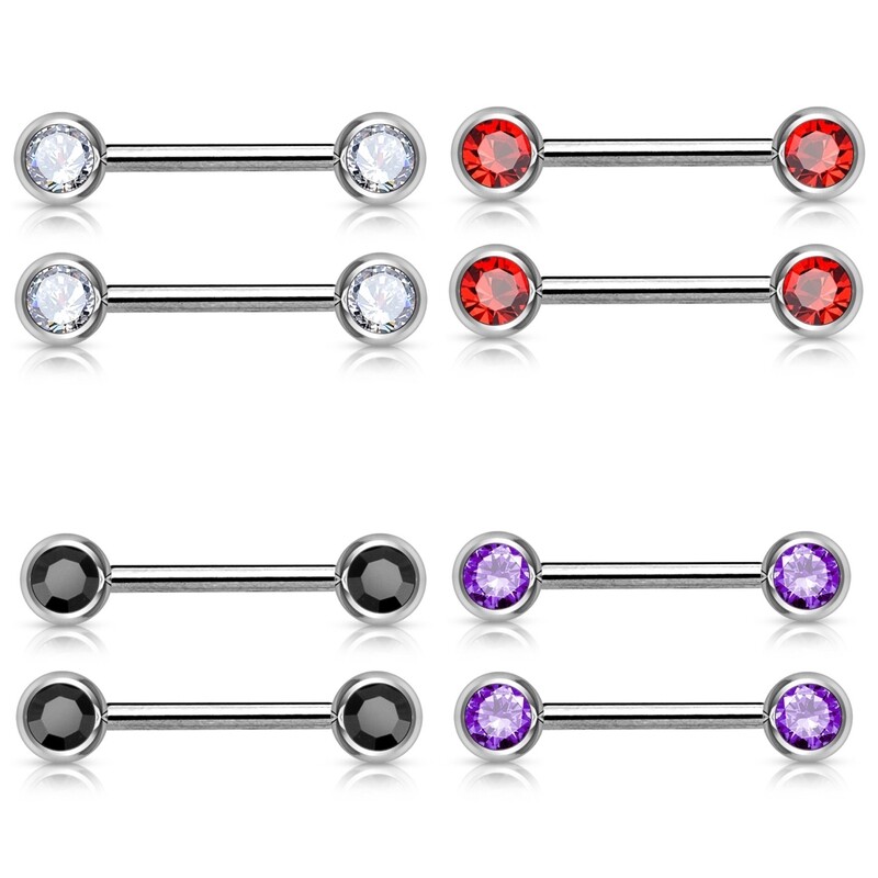 14G 5/8" GEM NIPPLE BARS