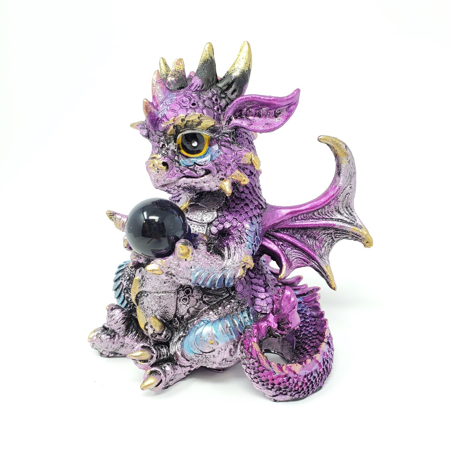 LG PURPLE BABY DRAGON W/SPHERE