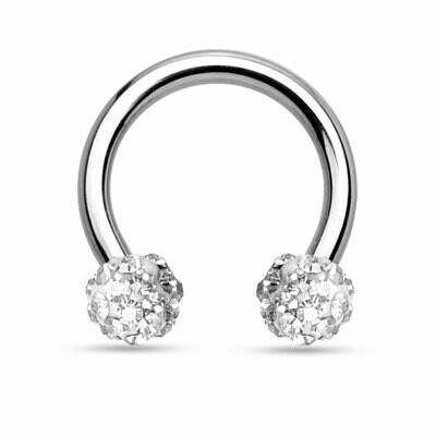 CLEAR FERIDO HORSESHOE 16G 3/8&quot;