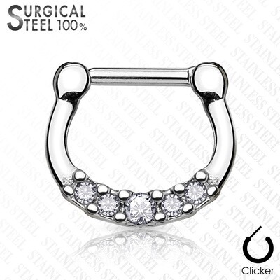 100% STEEL CLEAR 5GEMS CLICKER 1/4&quot;