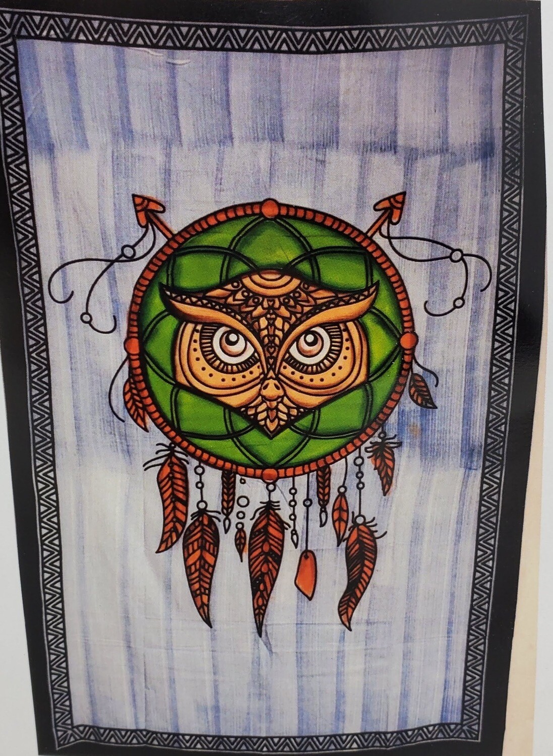 DRAGON OWL DREAMCATCHER TAPESTRY