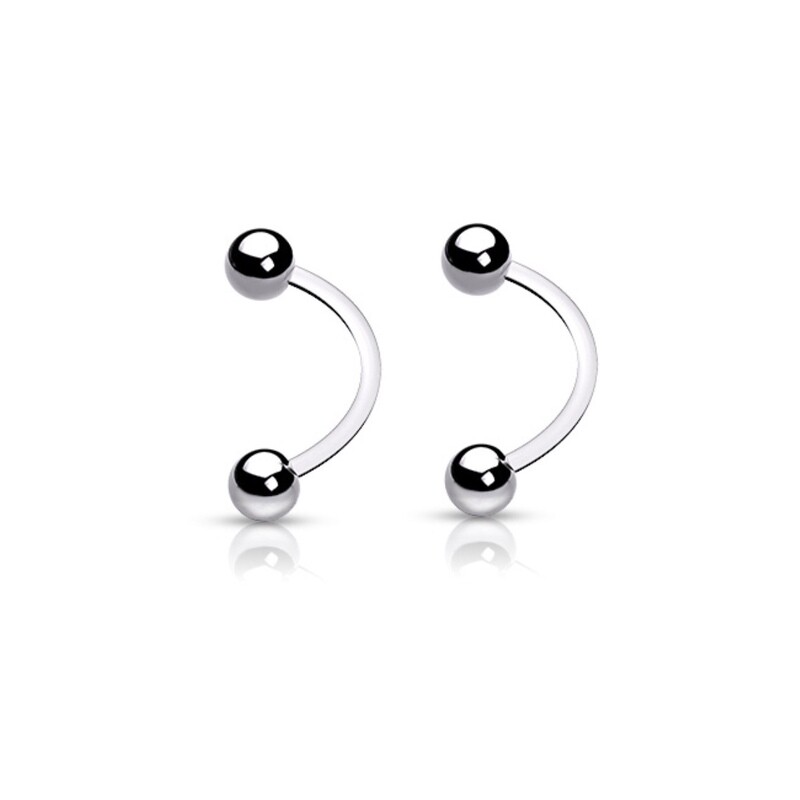 2PK PTFE EYEBROW CURVE 14G 1/2"