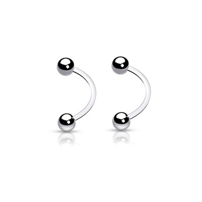2PK PTFE EYEBROW CURVE 14G 1/2&quot;