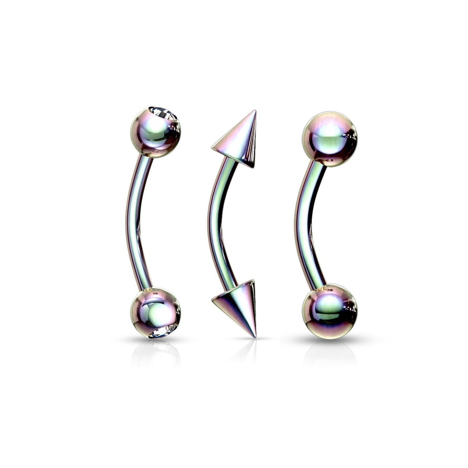 3PK RAINBOW EYEBROW ASST 16G 5/16&quot;