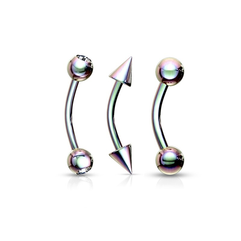 3PK RAINBOW EYEBROW ASST 16G 5/16"