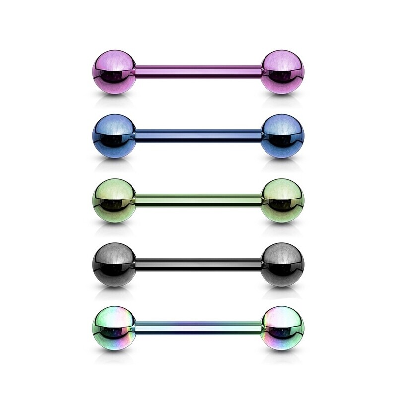 5PK TITAN TONGUE BARS 14G 5/8"
