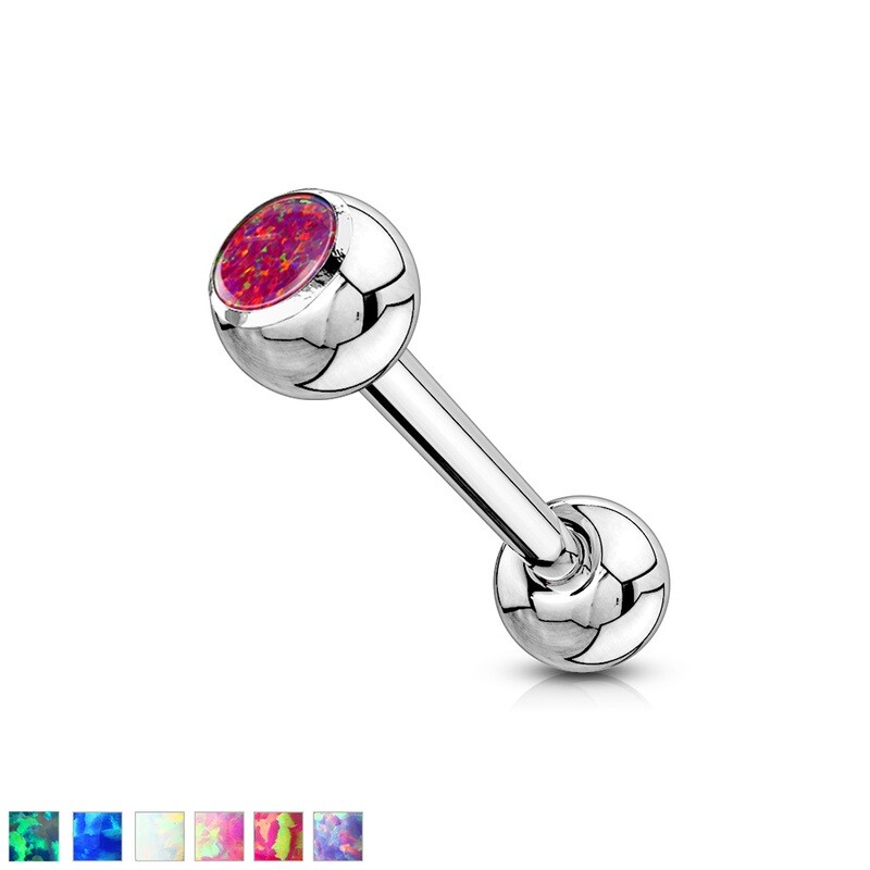 OPAL GEM BARBELL 14G 5/8"