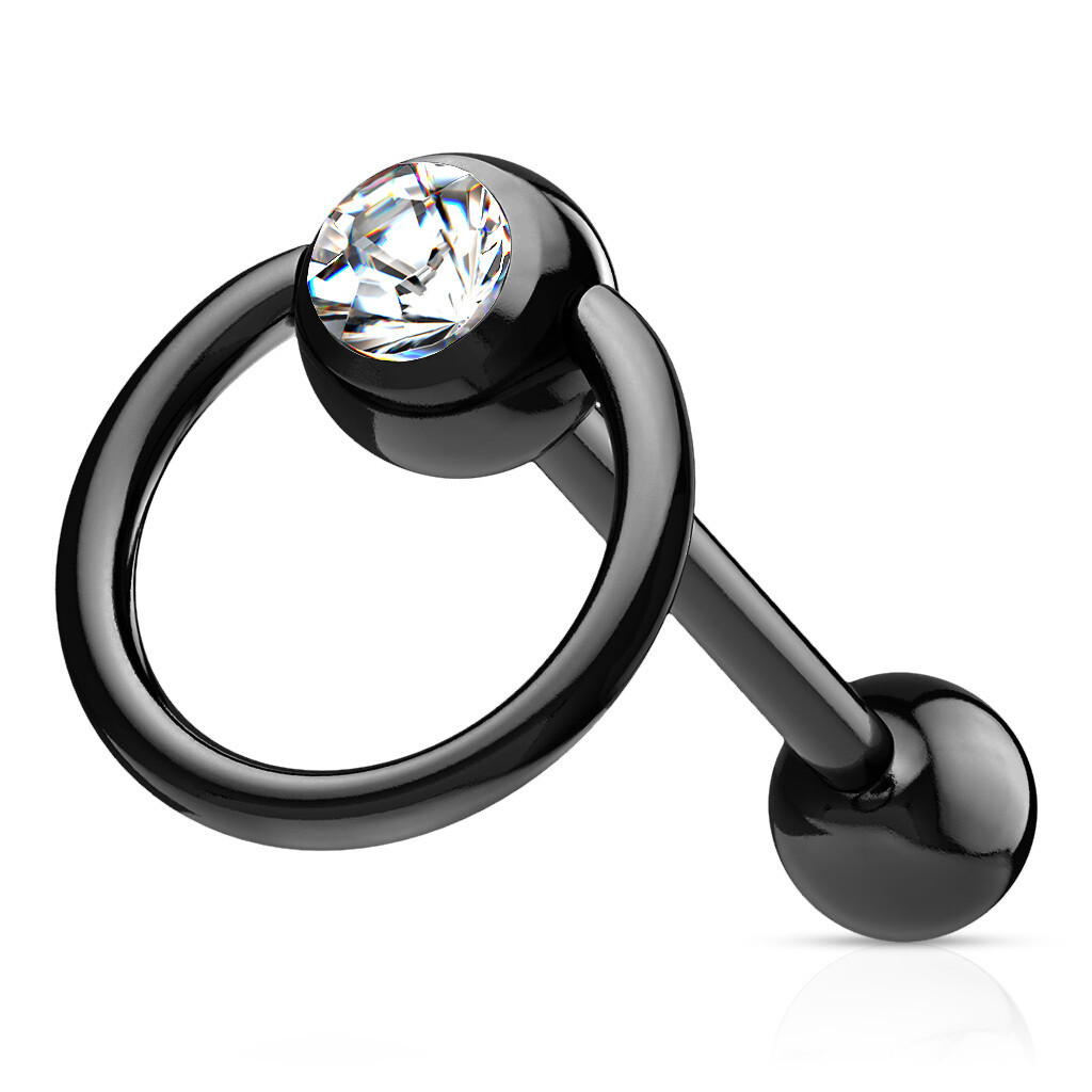 BLACK/GEM SLAVE BAR 14G 5/8&quot;