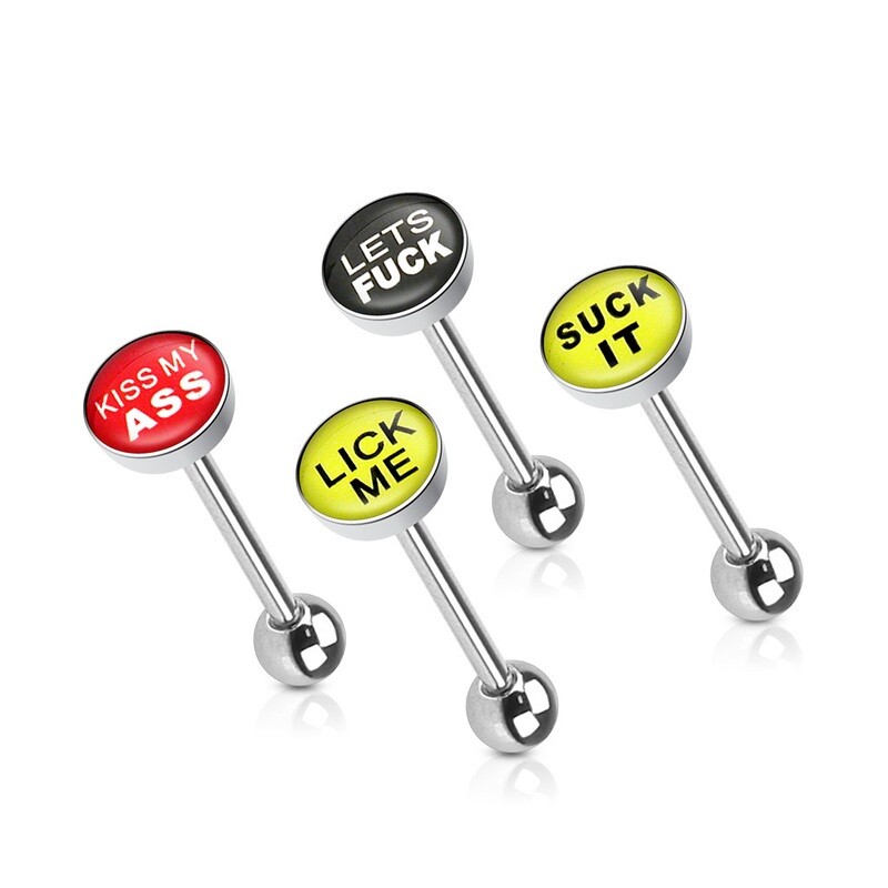 4PK SEXY LOGO TONGUE 14G 5/8"