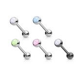 5PK ILLUMINATING STONE TONGUE 14G 5/8&quot;